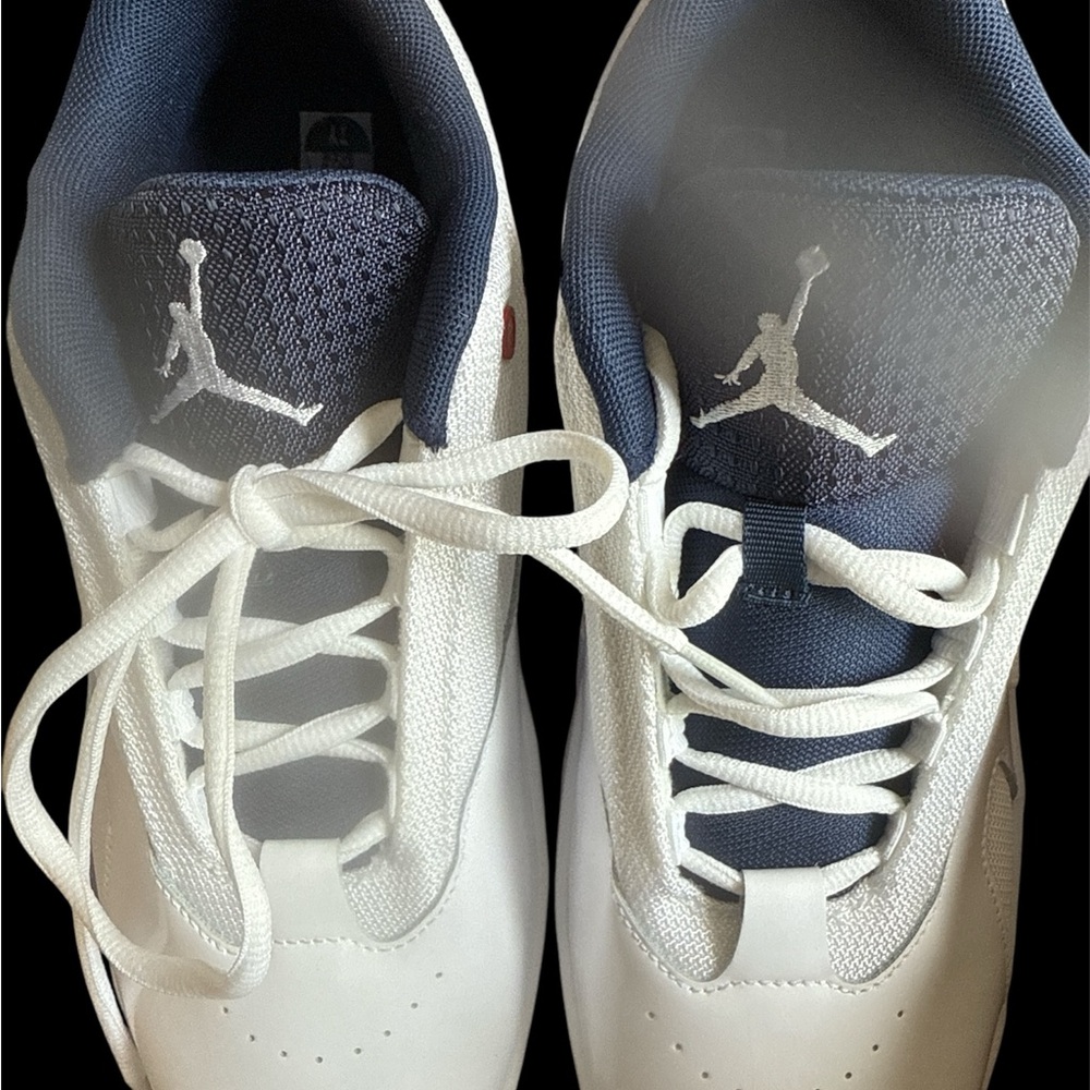 Jordan Max Boys White and Blue Sneakers